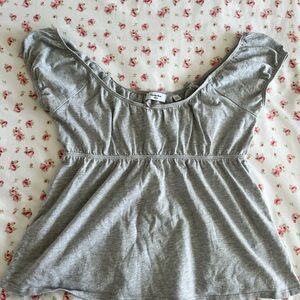 Aritzia Light Gray Blouse